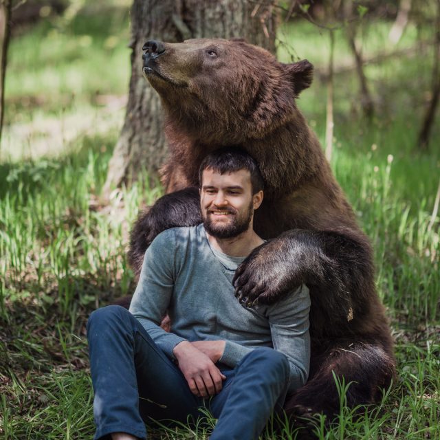 съёмки медведя